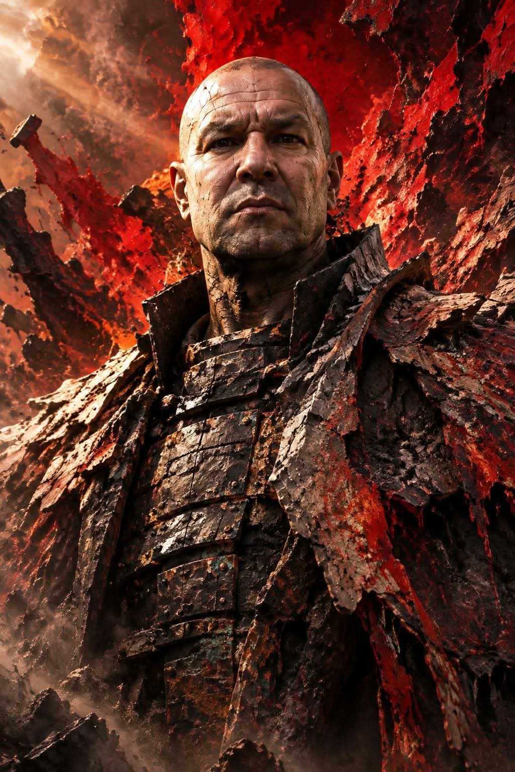 Crimson Apocalypse Bas-Relief Portrait