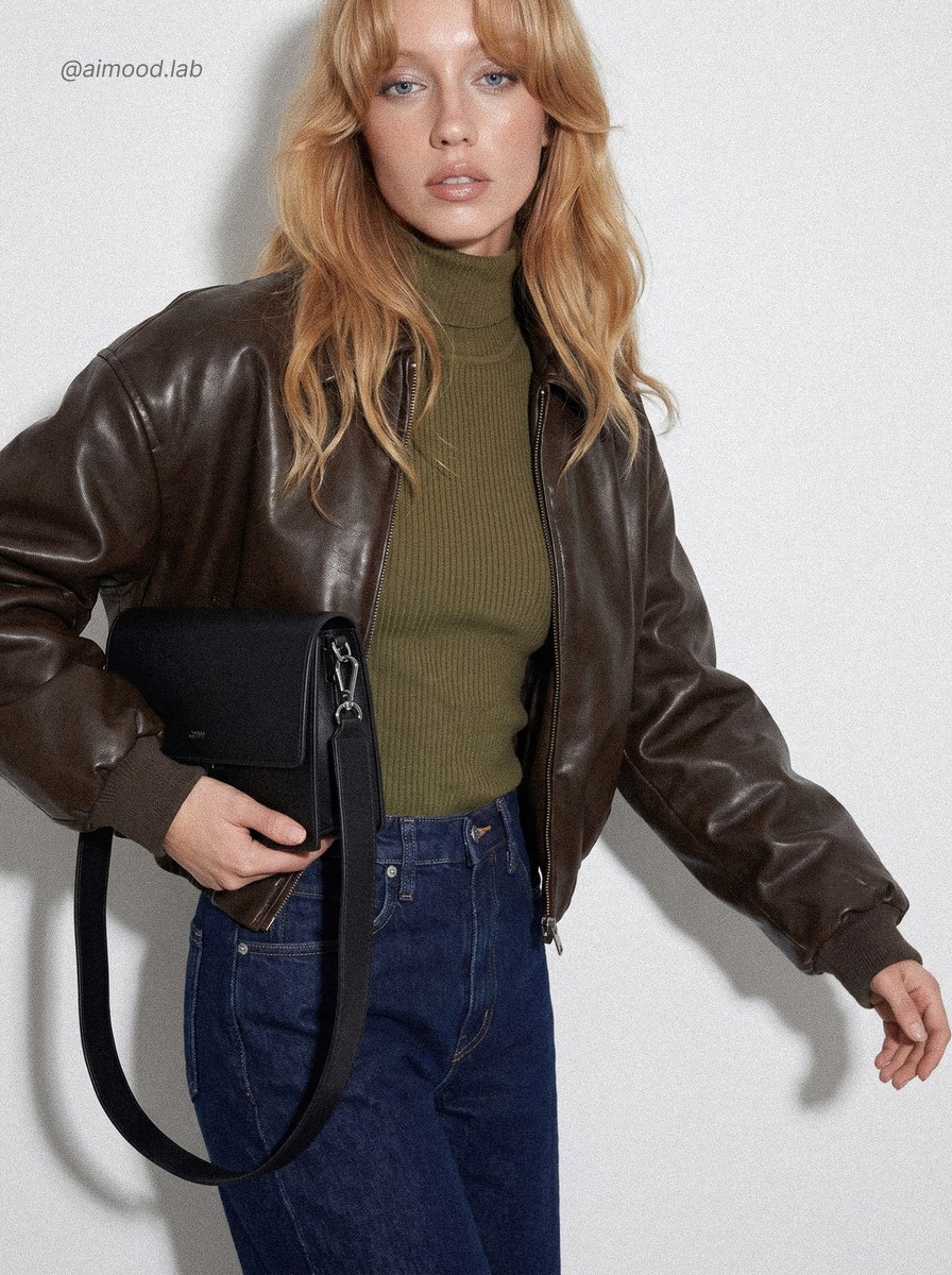 Zara-Style High-Fashion Portrait with Direct Flash output 1