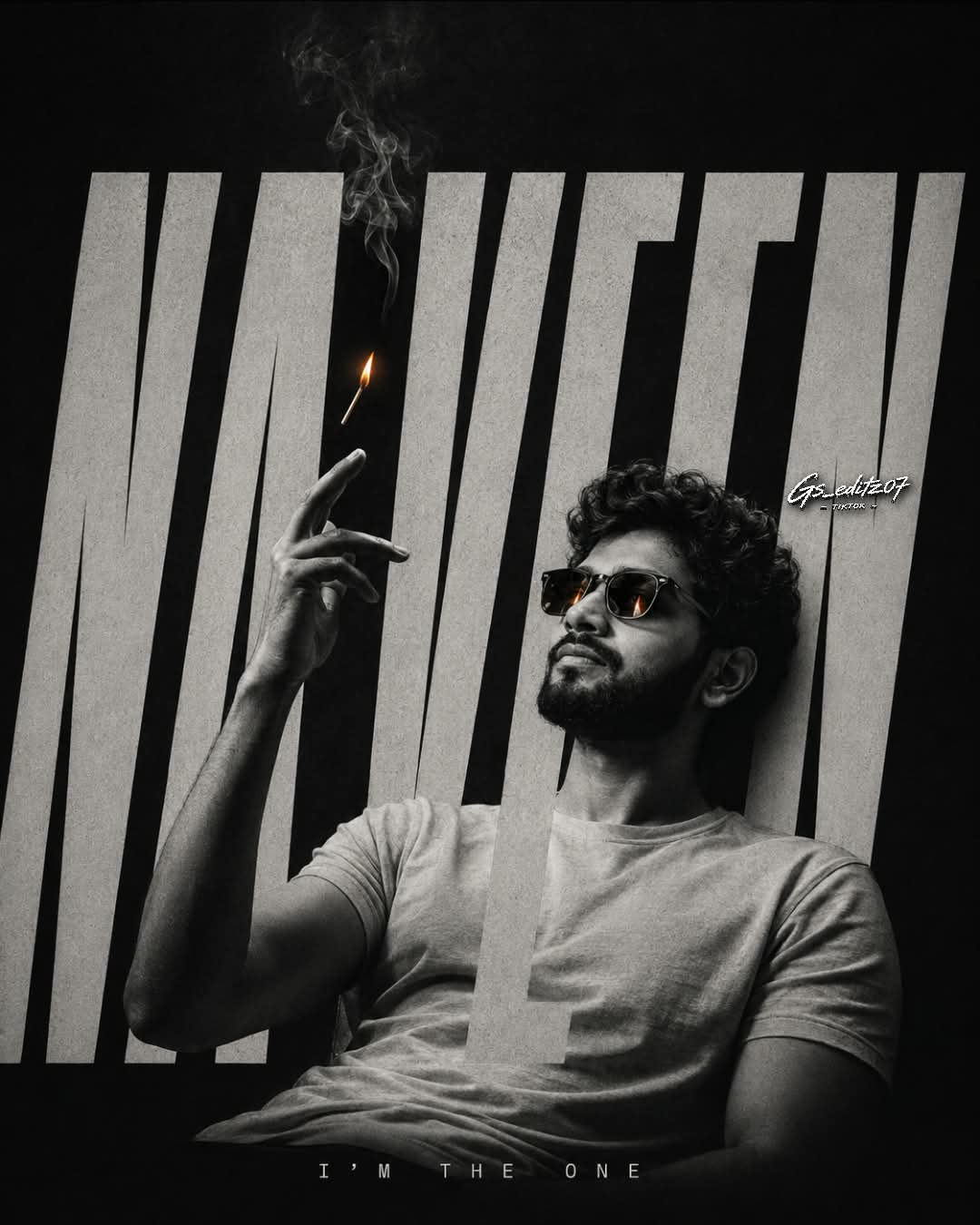 Monochrome Match-Flame Editorial Poster output 2
