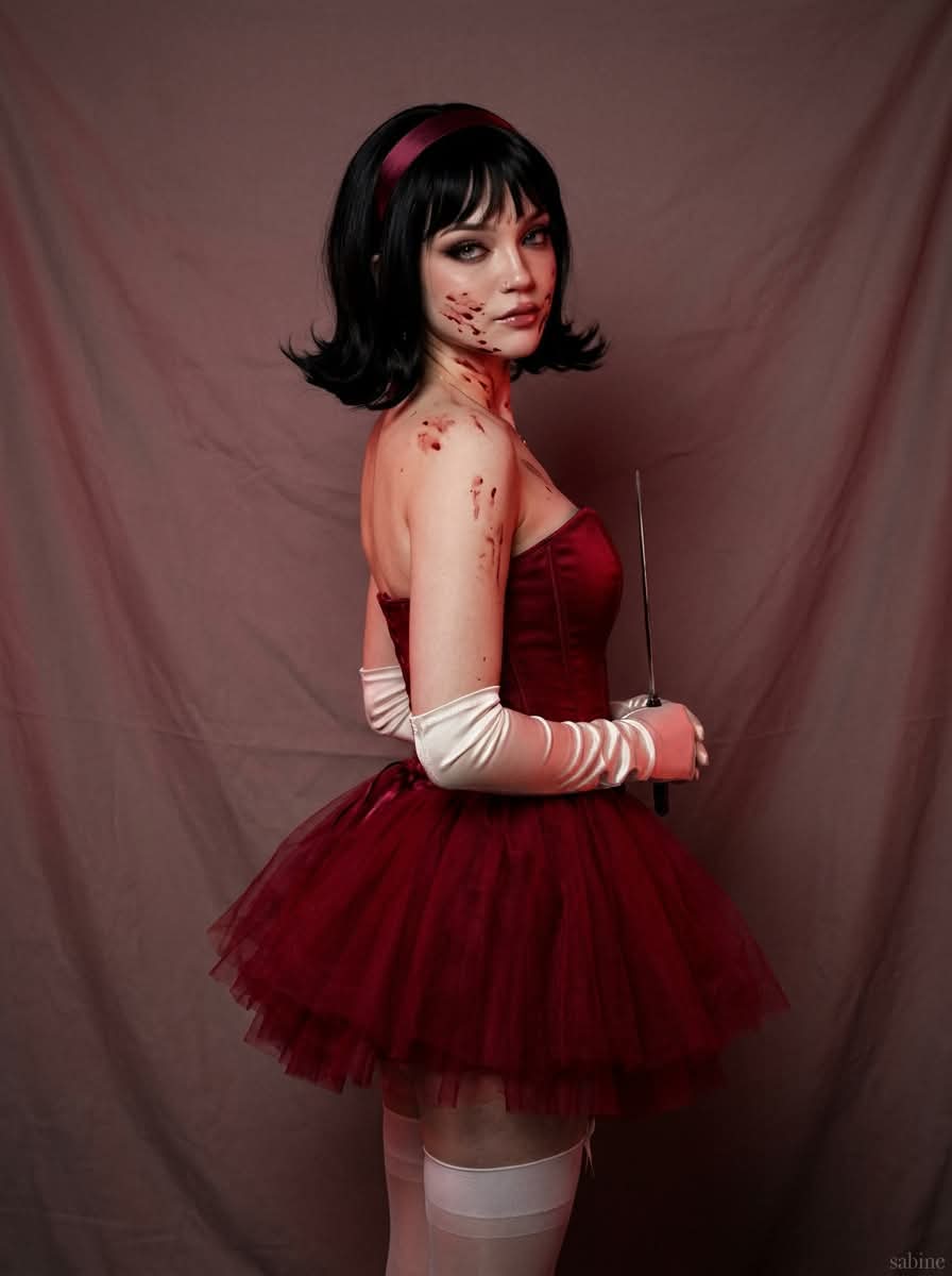 Gothic Coquette Horror-Doll Fashion Portrait output 2