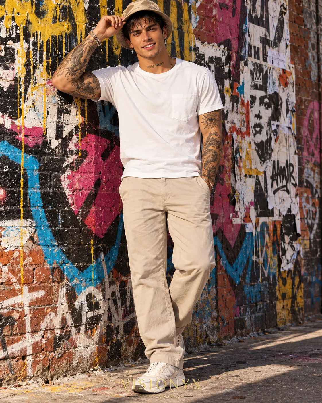 Photorealistic Urban Streetwear Portrait