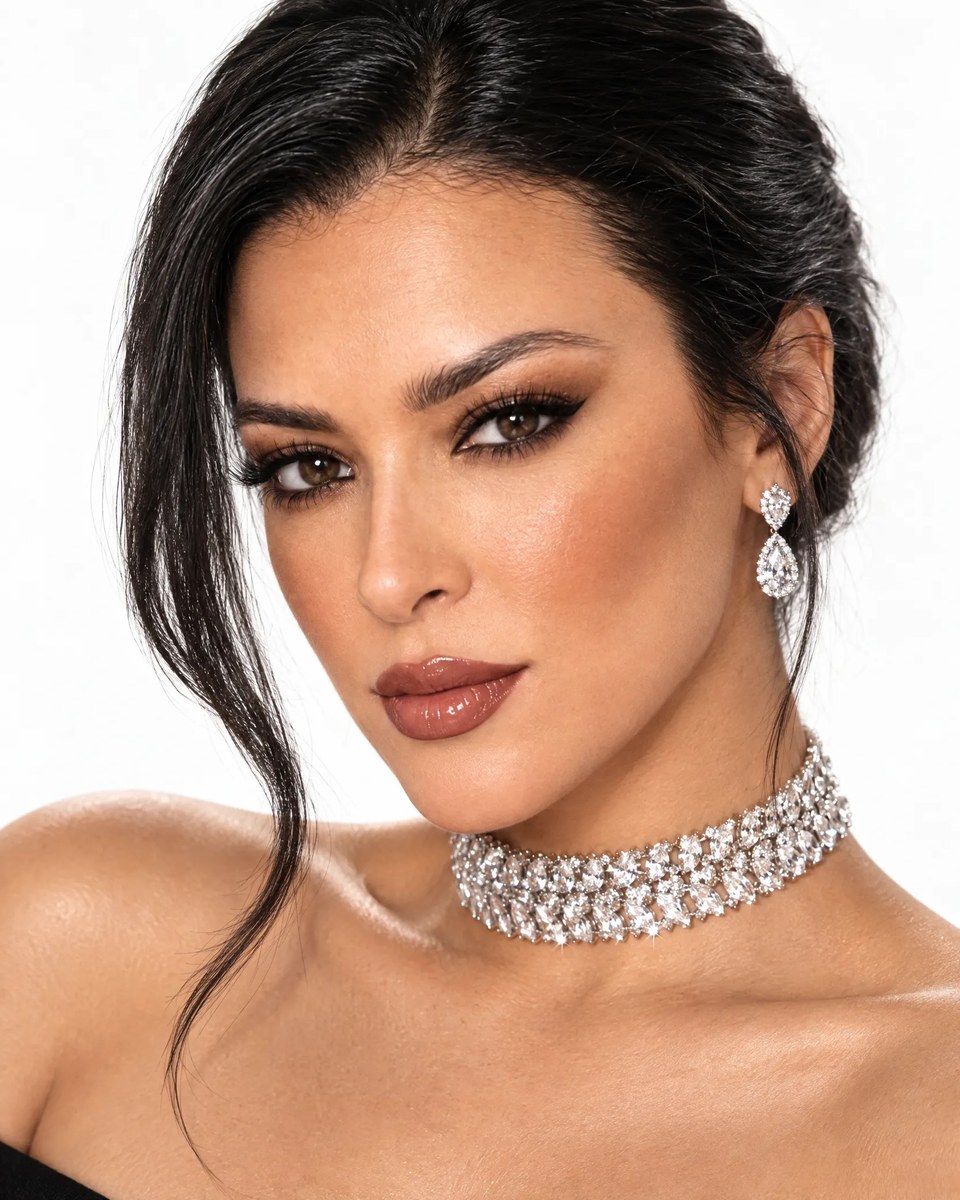 Ultra-Realistic Editorial Beauty and Jewelry Portrait