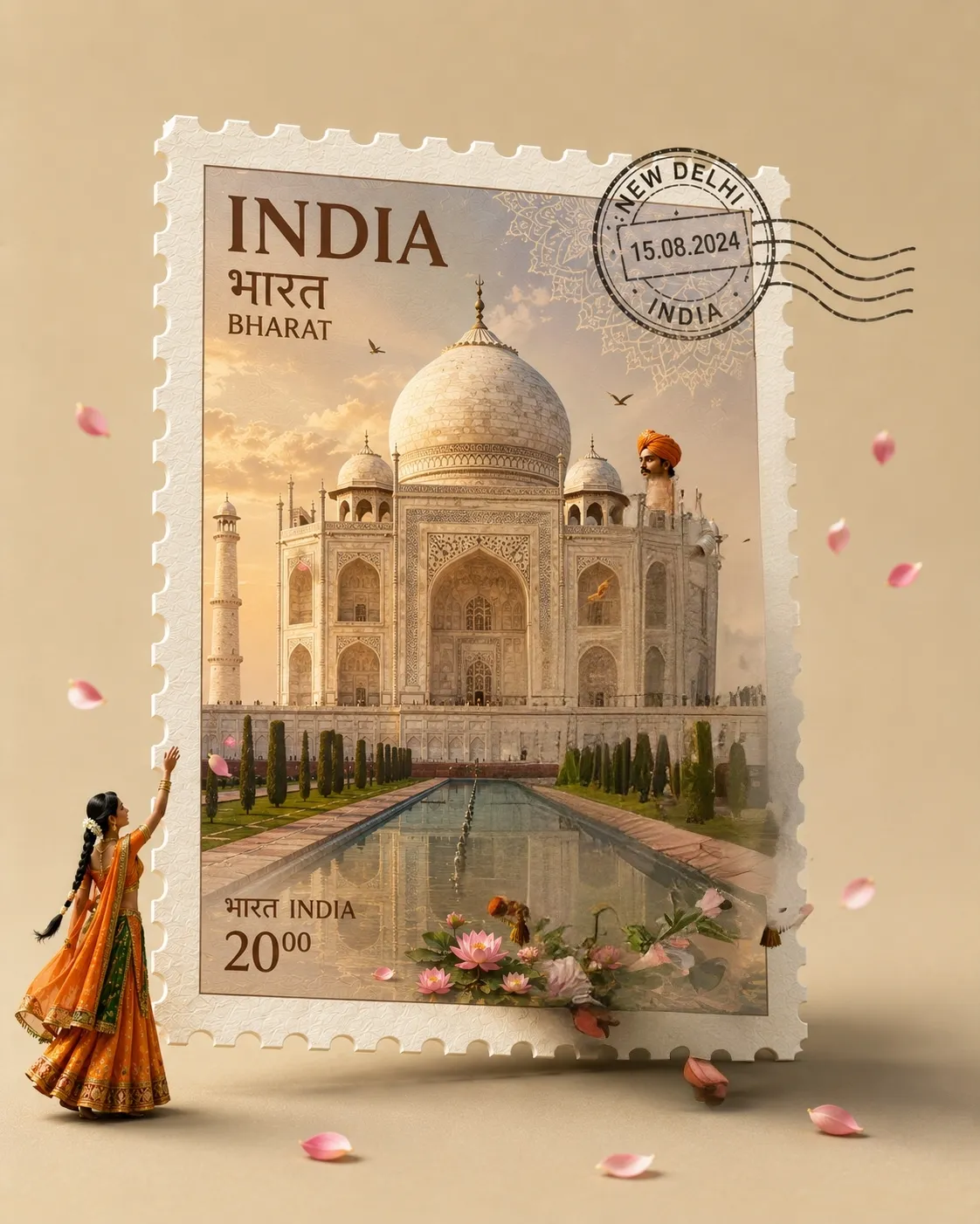 Pop-Up Vintage Postage Stamp Diorama output 3