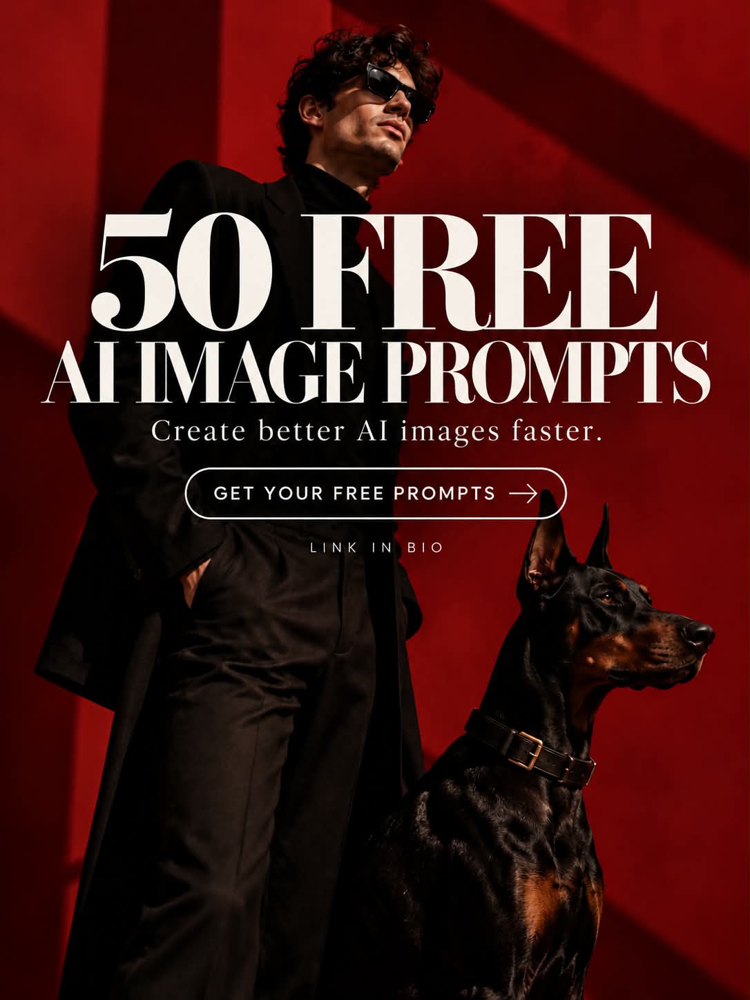 Luxury Fashion Campaign on a Crimson Studio Set output 7