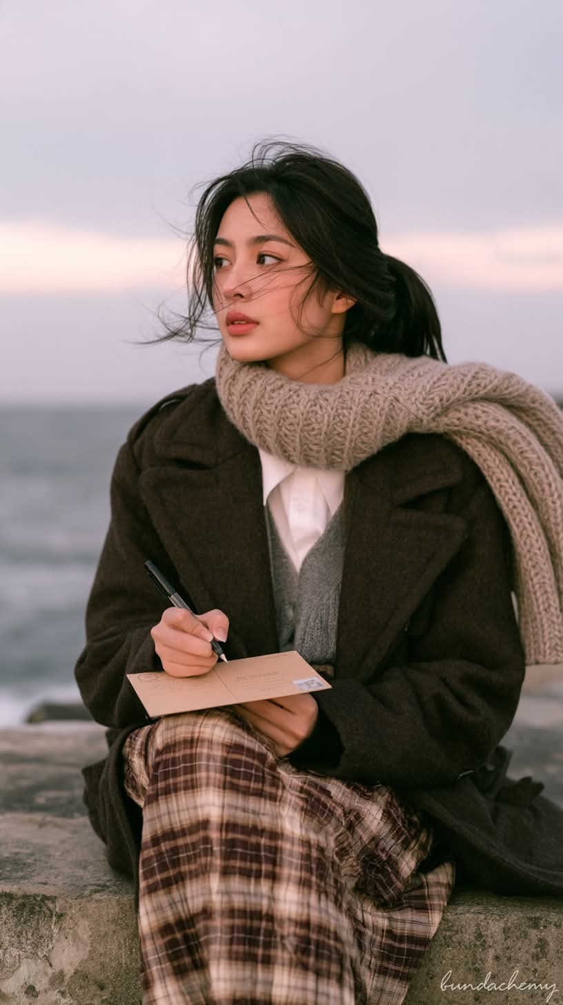 Candid Seaside Portrait at Dusk output 4