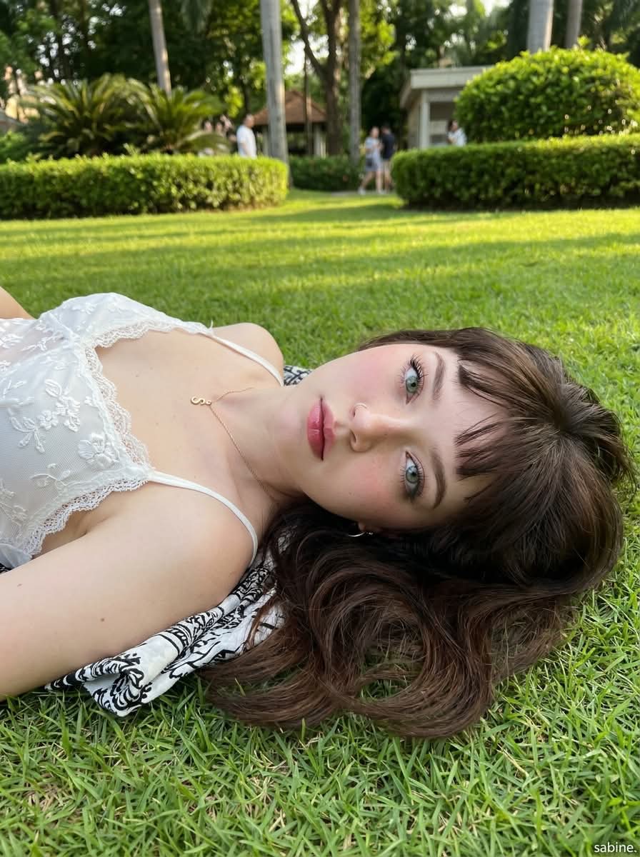 Dreamy Garden Lawn Portrait