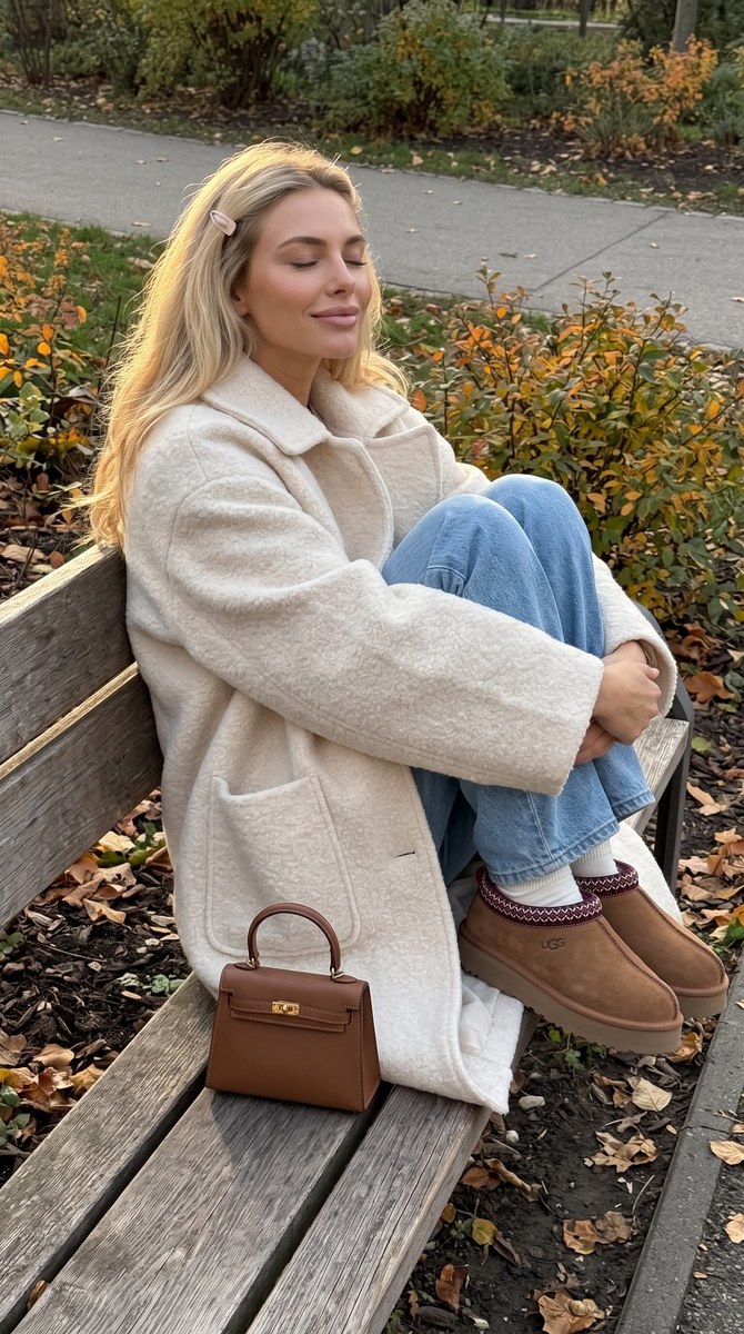 Young Woman in an Autumn Park output 2