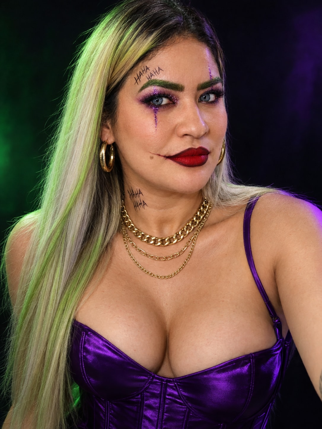 Mischievous Joker Glam Portrait output 2
