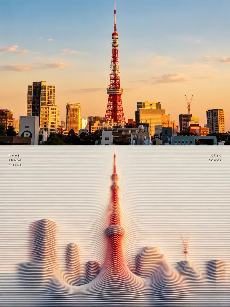 Split-Panel Op-Art Poster from a Reference Image output 4