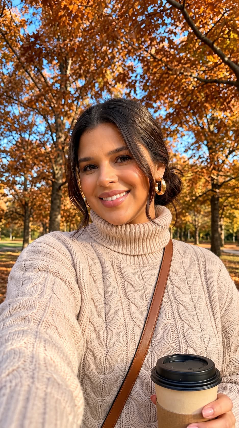 Autumn Park Selfie Portrait