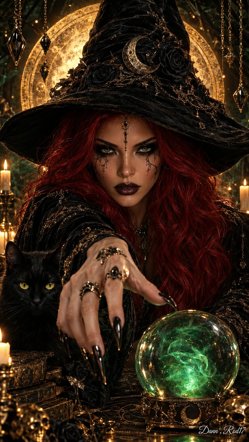 Dark Fantasy Witch Queen Portrait output 1
