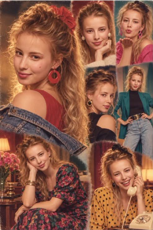 1980s Cultural Pop-Star Portrait Collage