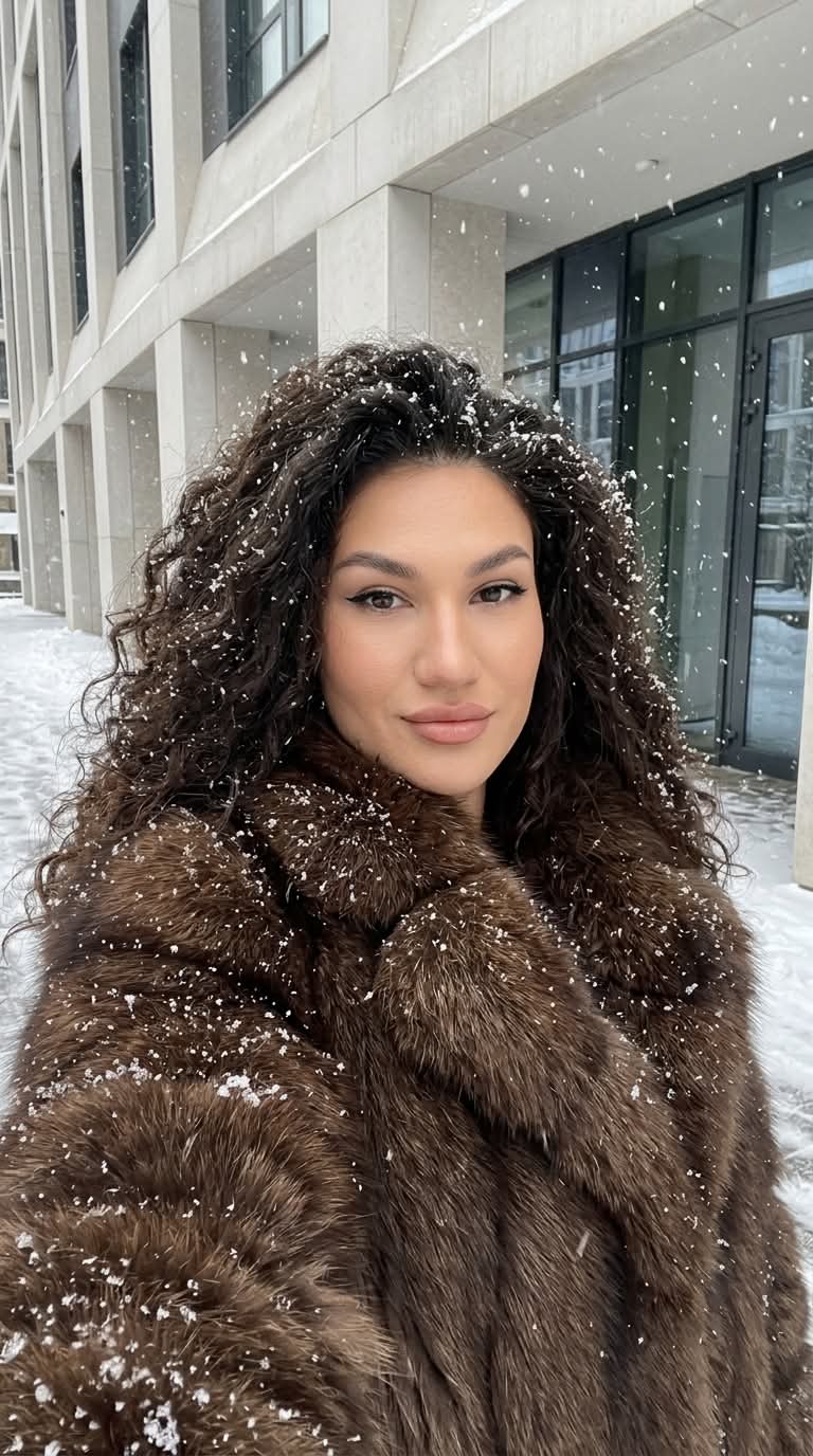 Snowy Winter Selfie Portrait output 2