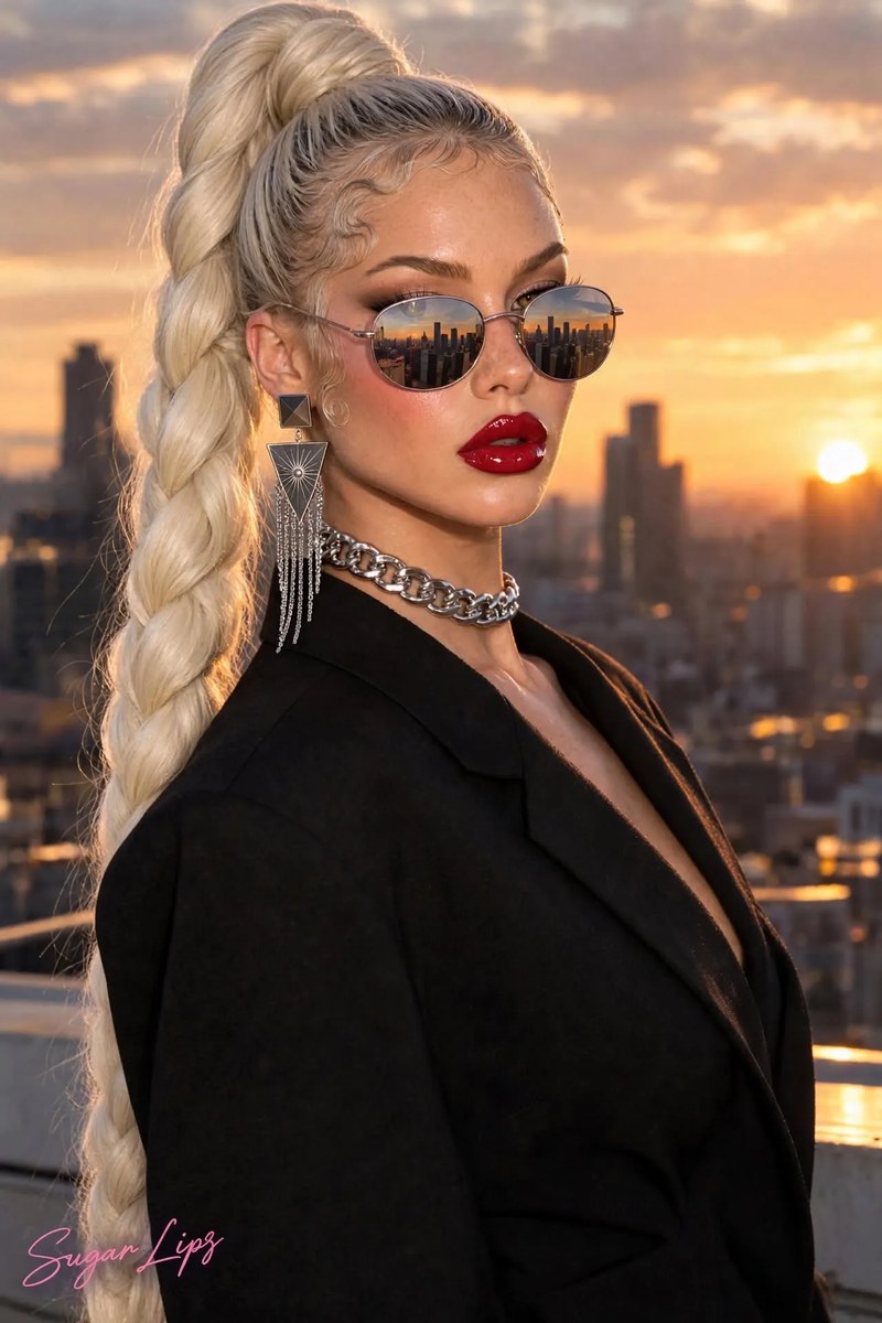 Golden-Hour Rooftop Portrait of a Woman output 2