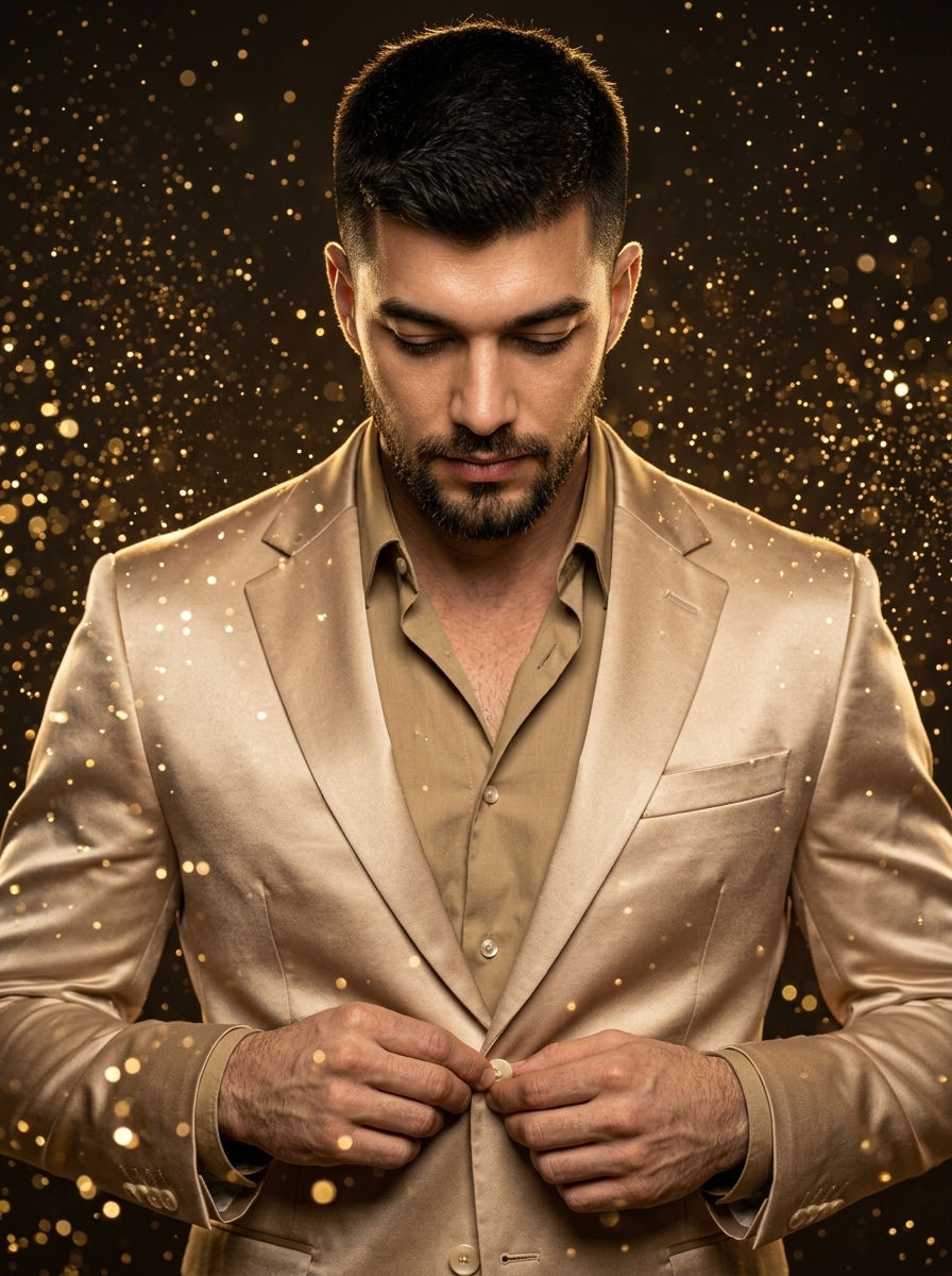 Golden Noir Luxury Portrait with Maximum Gold Sparkle output 2