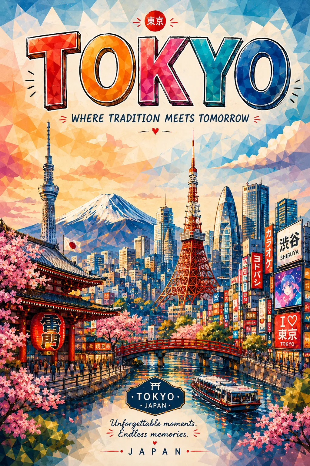 Mixed-Media Travel Poster Illustration output 3