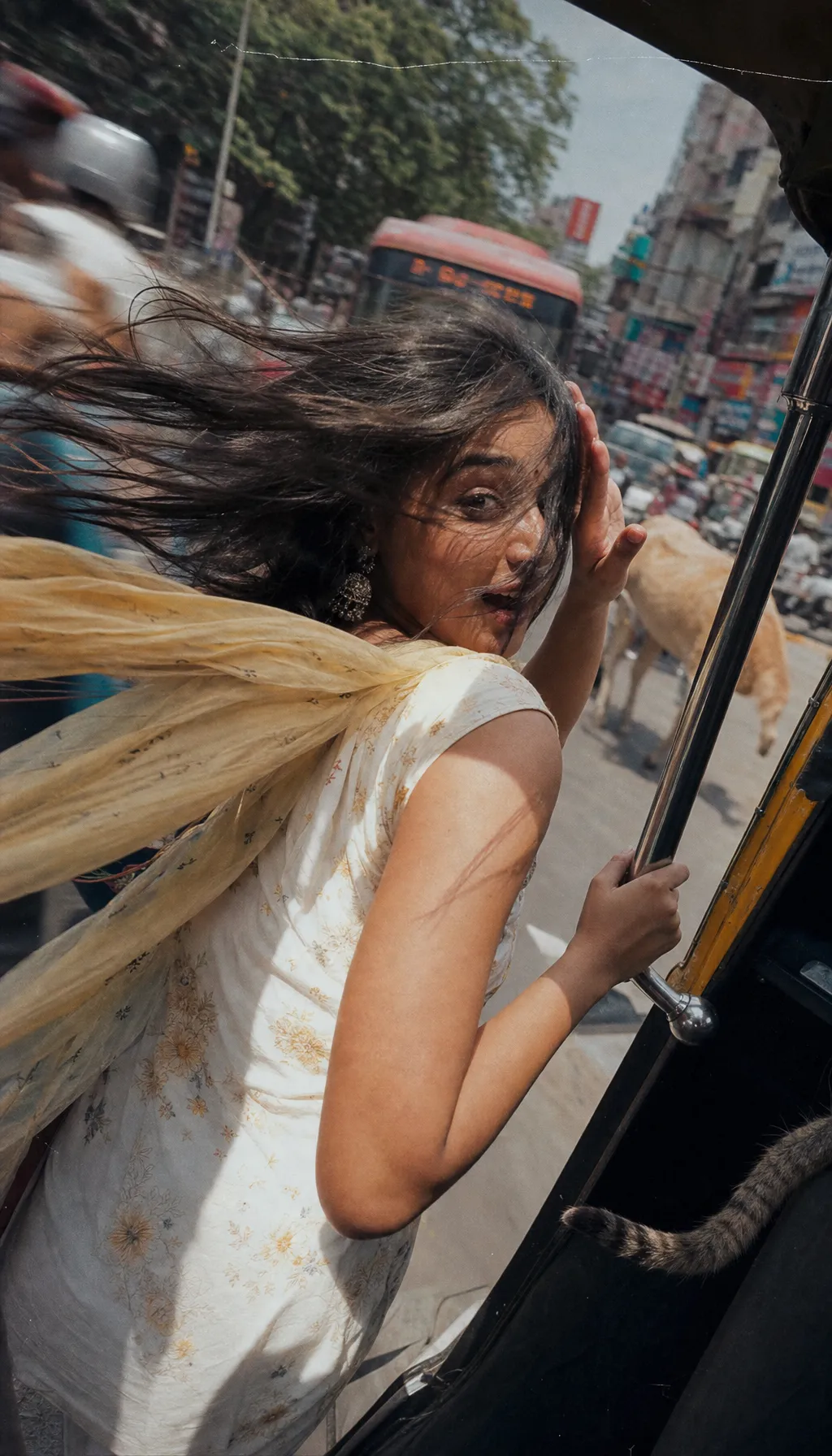Moving Auto-Rickshaw Candid Portrait output 1