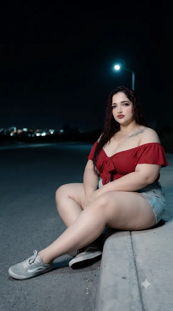 Photorealistic Night-Street Portrait