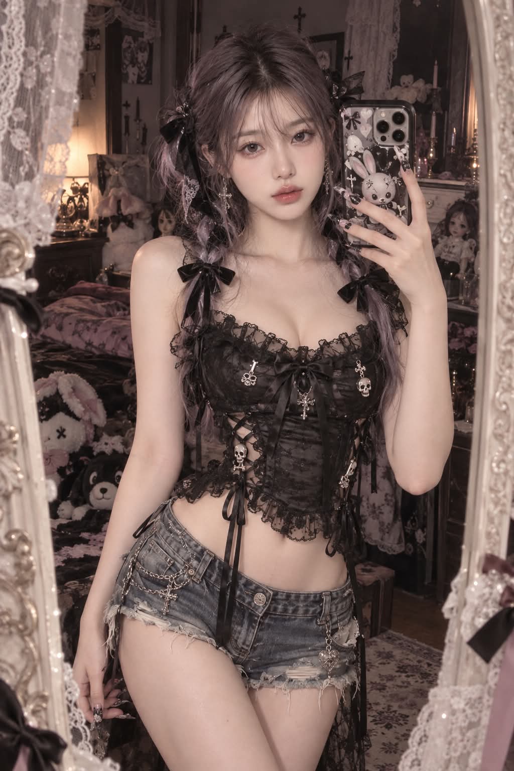 Gothic Rococo Mirror Selfie