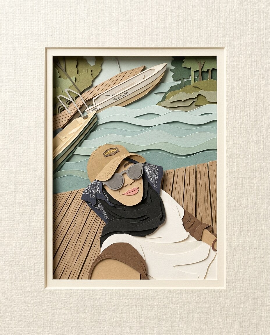 Handcrafted Paper-Cut Travel Artwork output 2