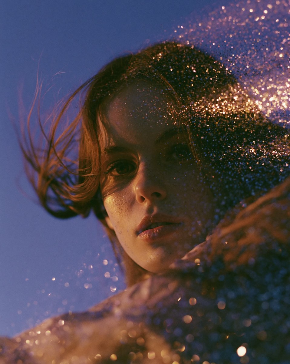 Glittering Hair Fashion Portrait output 2