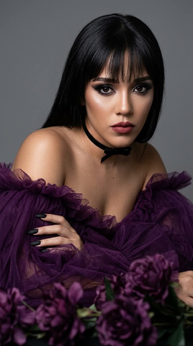Thai Glam Portrait in a Dramatic Plum Gown output 1