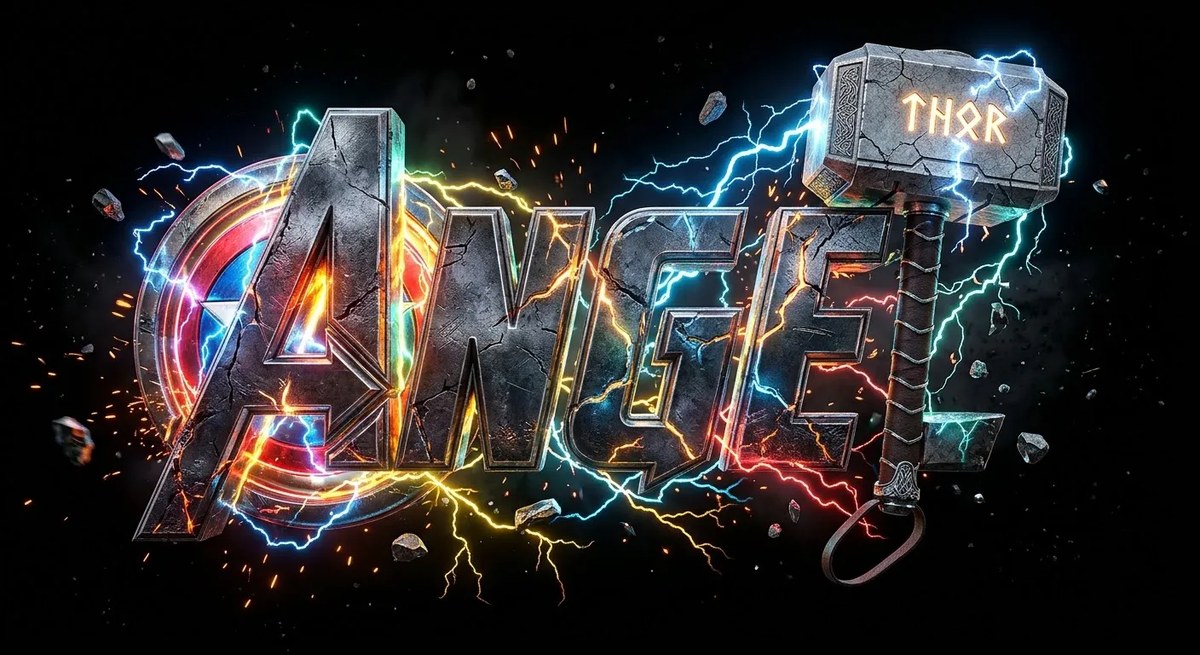 Cinematic 3D ANGEL Logo output 2