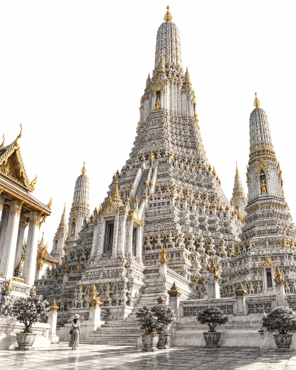 Graphite and Shell-Gold Landmark Drawing output 2