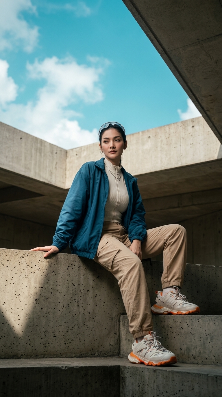 Futuristic Streetwear Editorial Photograph output 12