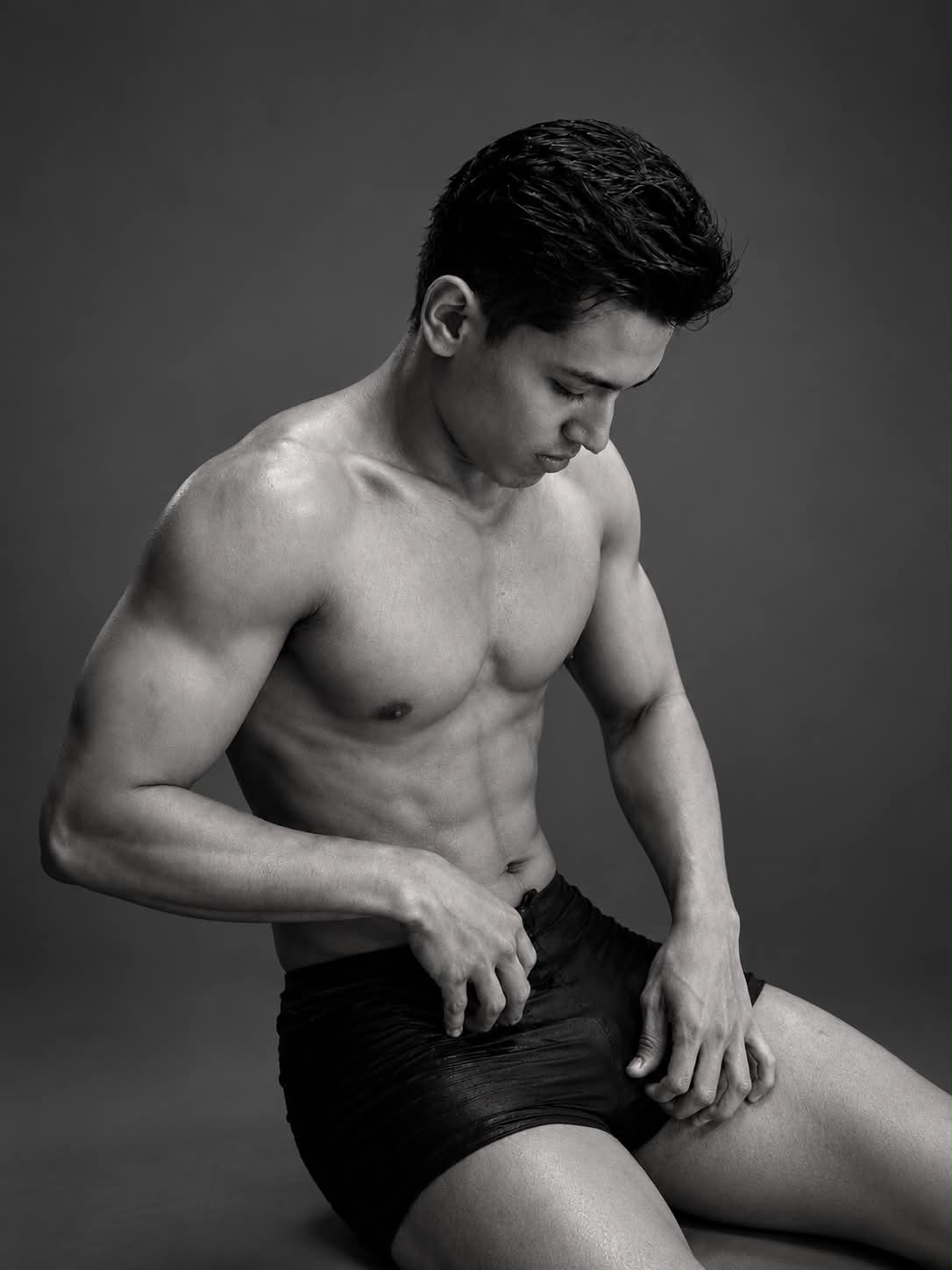 Black-and-White Fitness Studio Photo Edit output 2