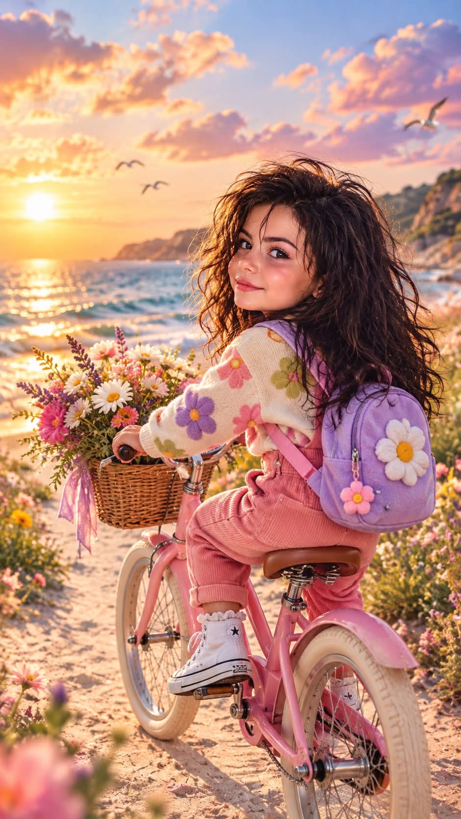 Colorful Bicycle Dream on the Beach output 1