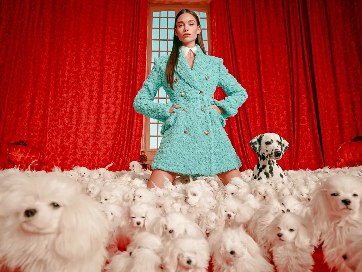 Luxury Parisian Fashion Editorial with White Dogs output 7