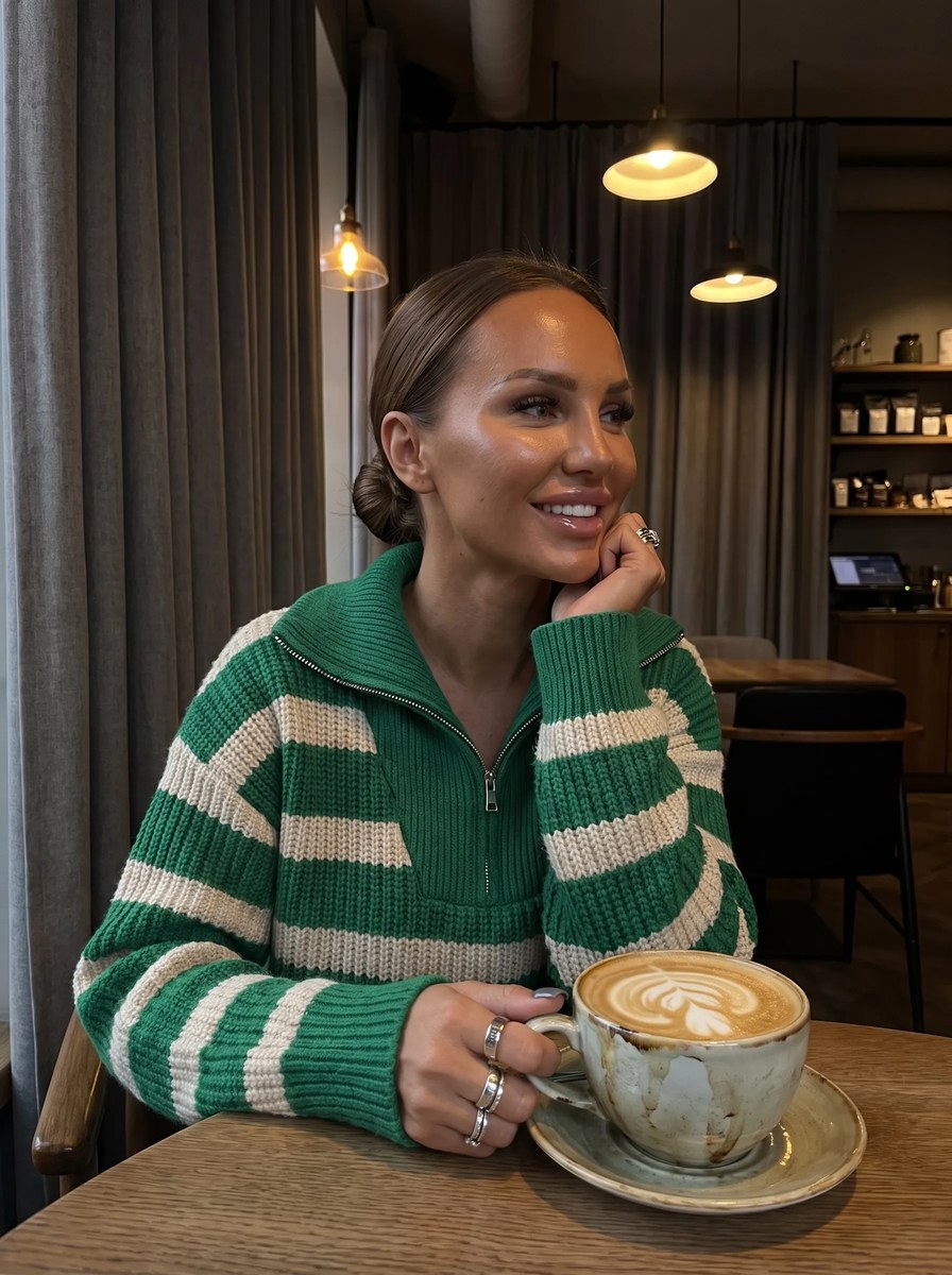 Cozy Café Lifestyle Portrait output 1