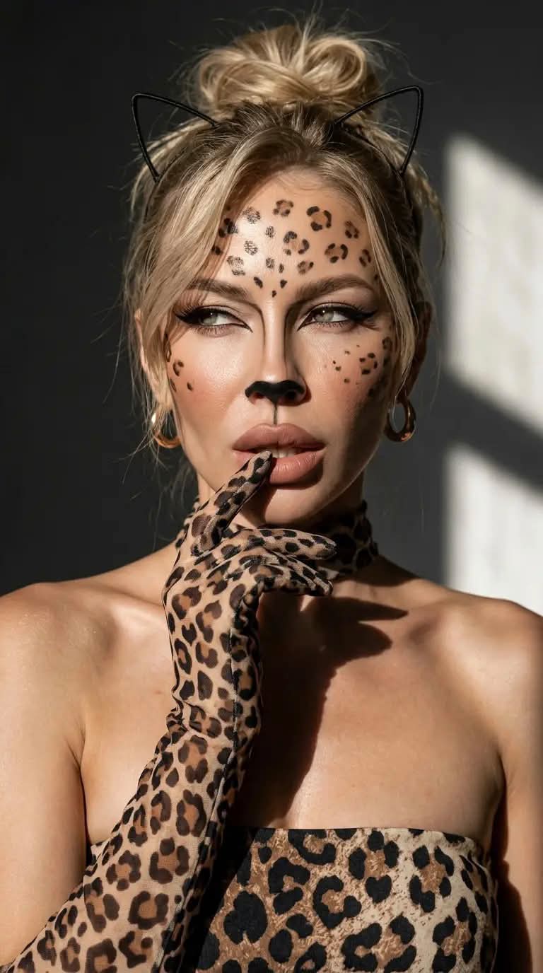 Dark Feline Beauty Editorial Portrait output 2