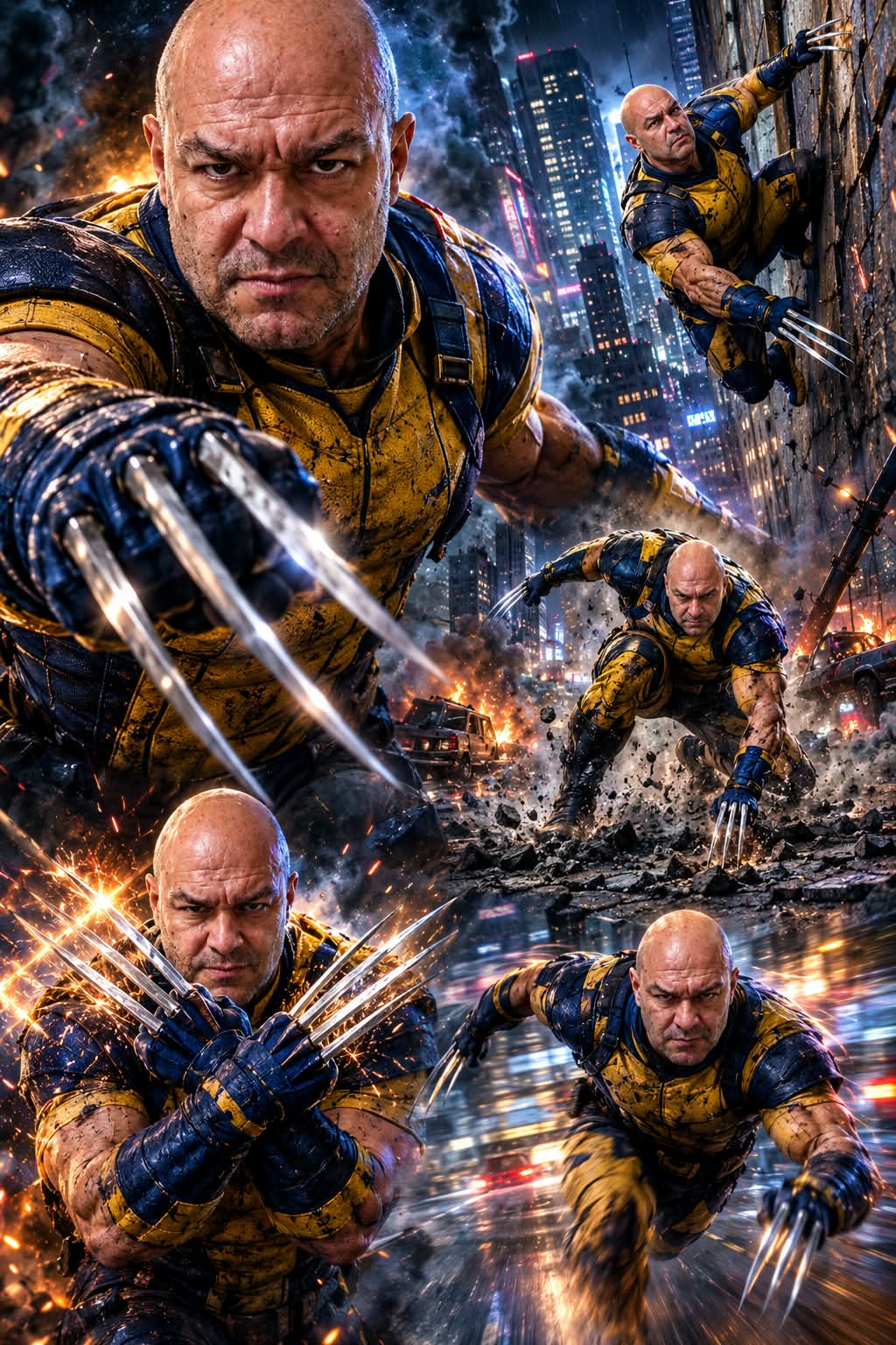 Photorealistic 3D Super-Soldier Action Poster output 1