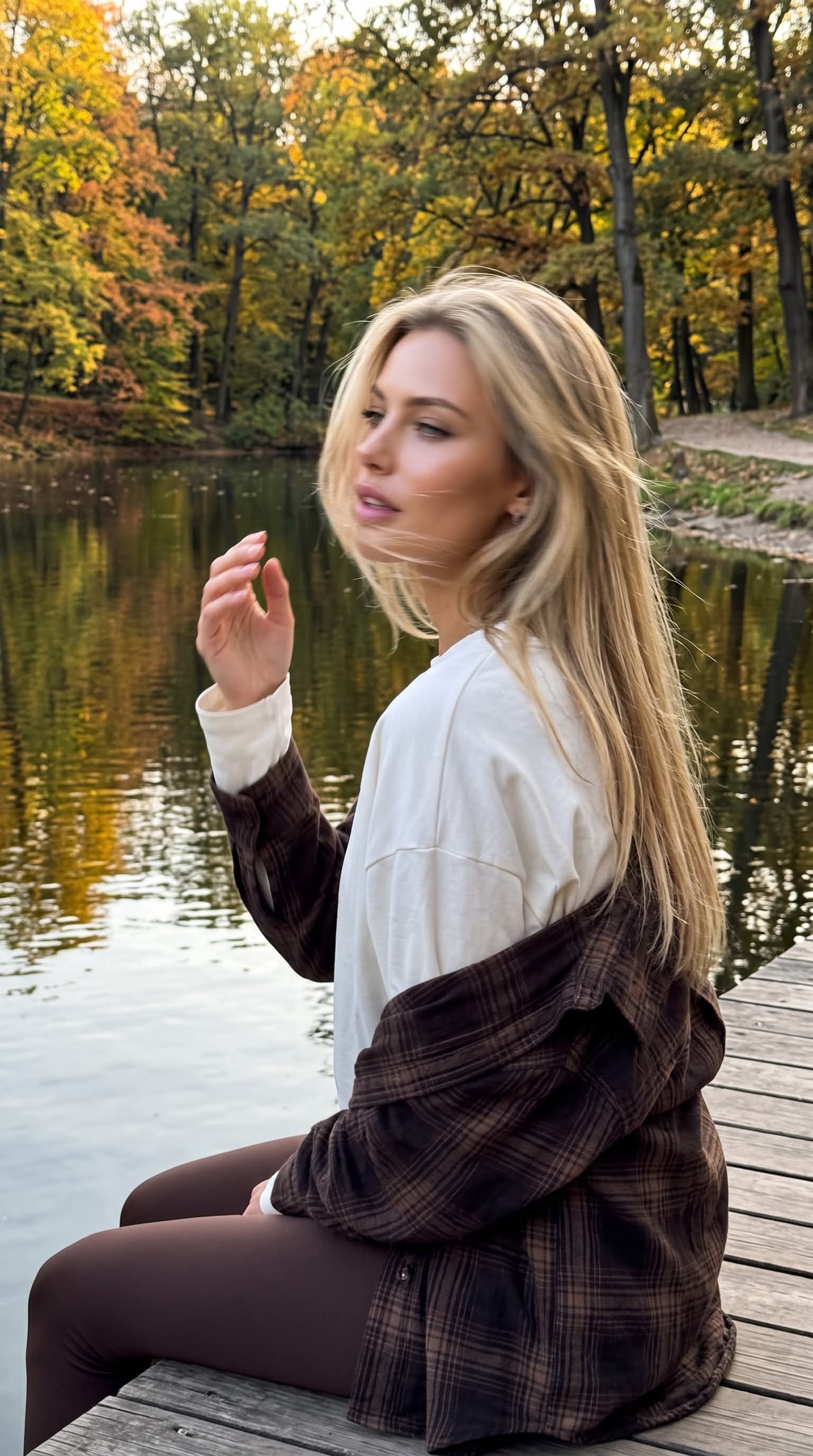 Candid Autumn Motion Portrait