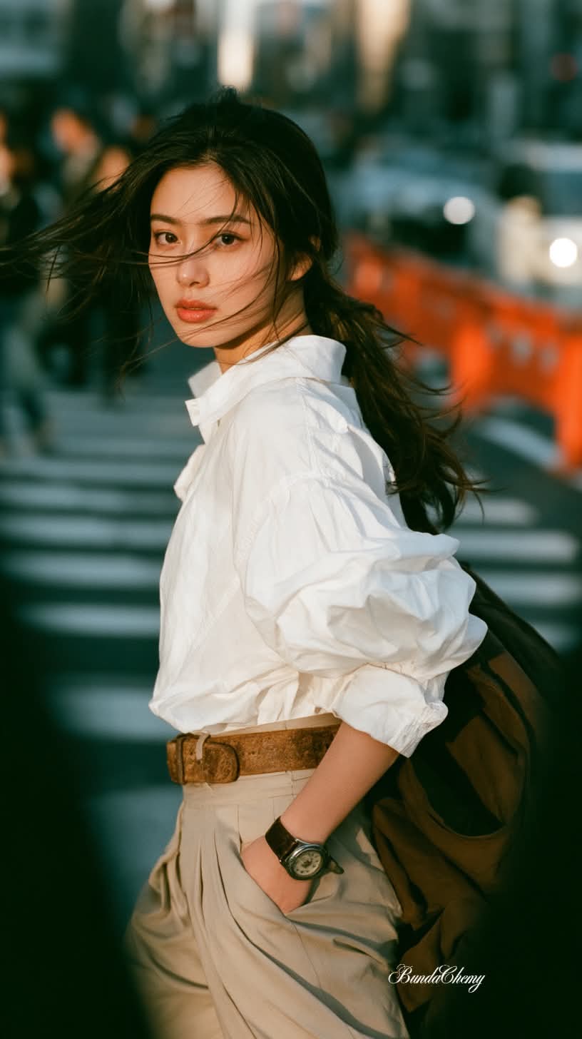 Candid Crosswalk Portrait on 35mm Film output 4