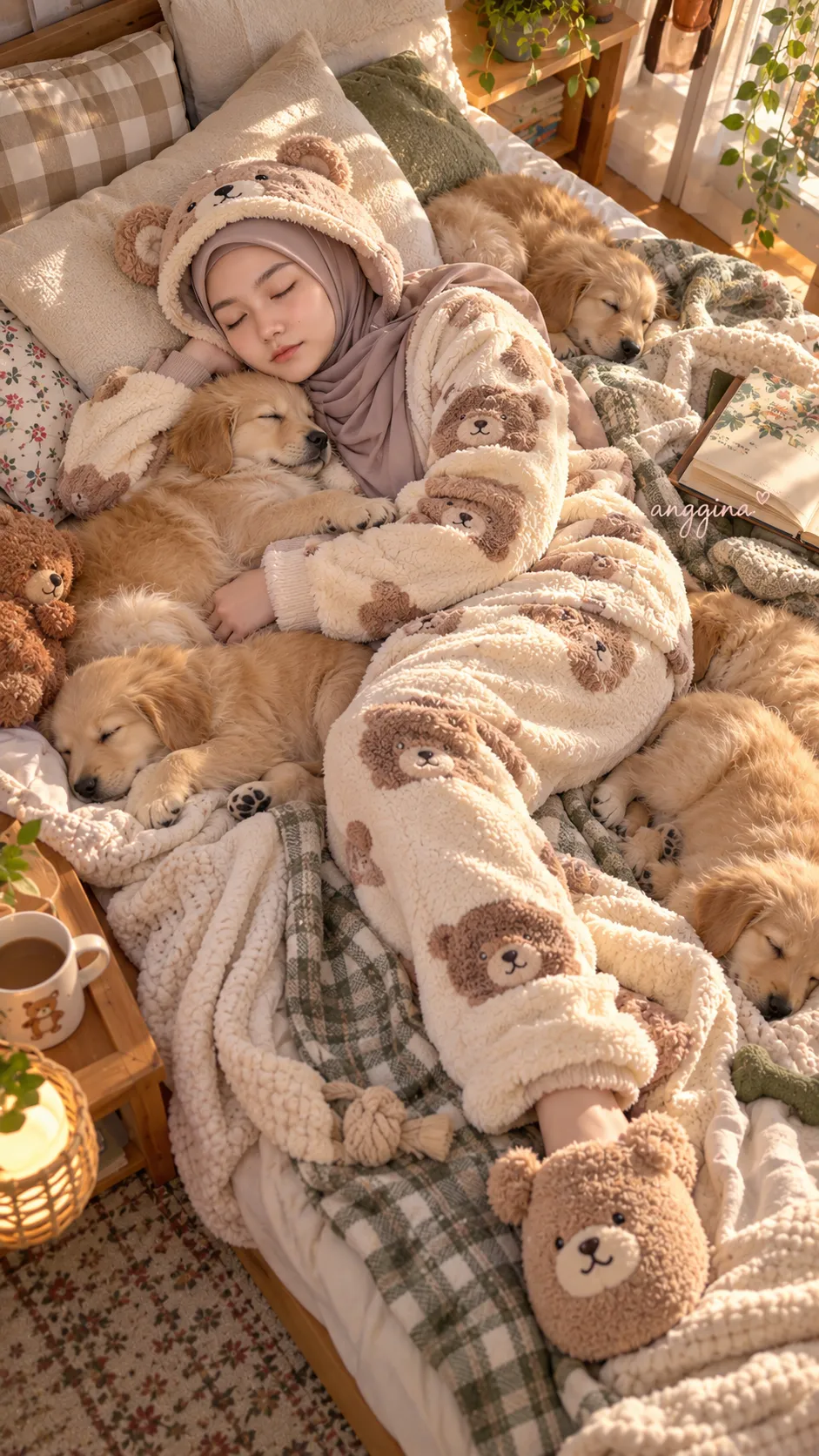 Photorealistic Animal-Themed Nap Portrait output 3