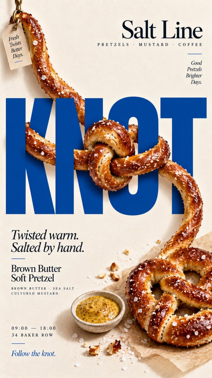 Editorial Food and Typography Poster output 4
