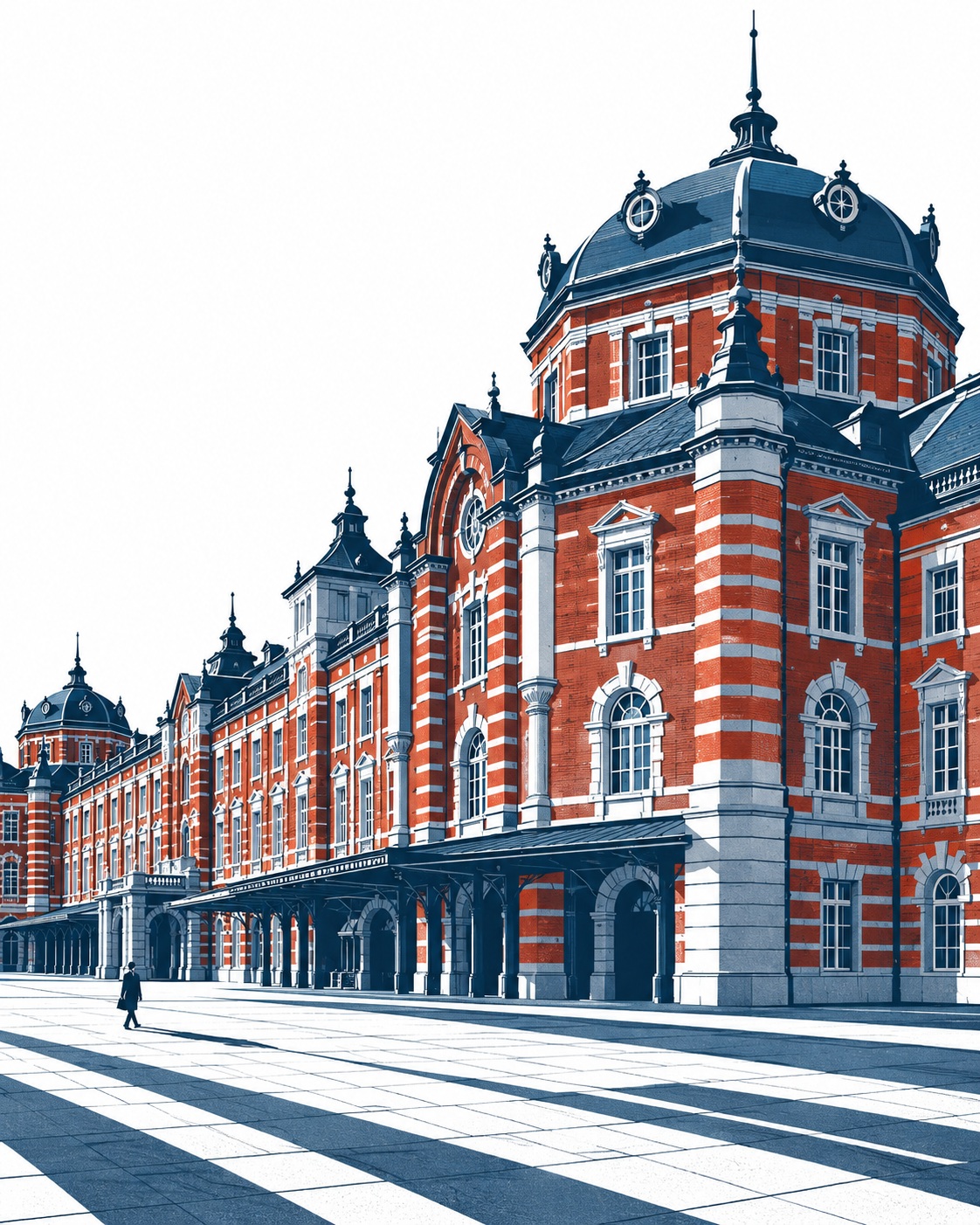 Three-Color Architectural Silkscreen Print output 1