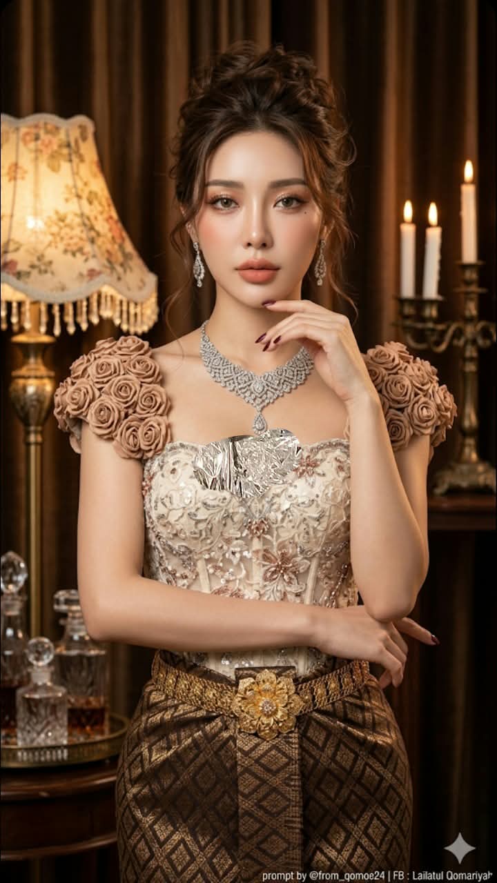 Vintage Glamour Portrait of a Young Adult Woman