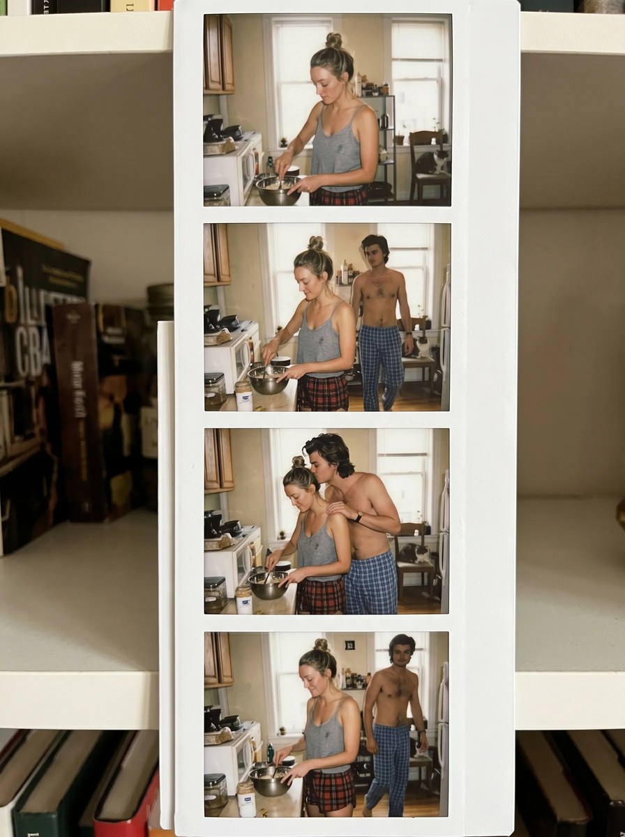 Vintage Home Polaroid Couple Photo Strip