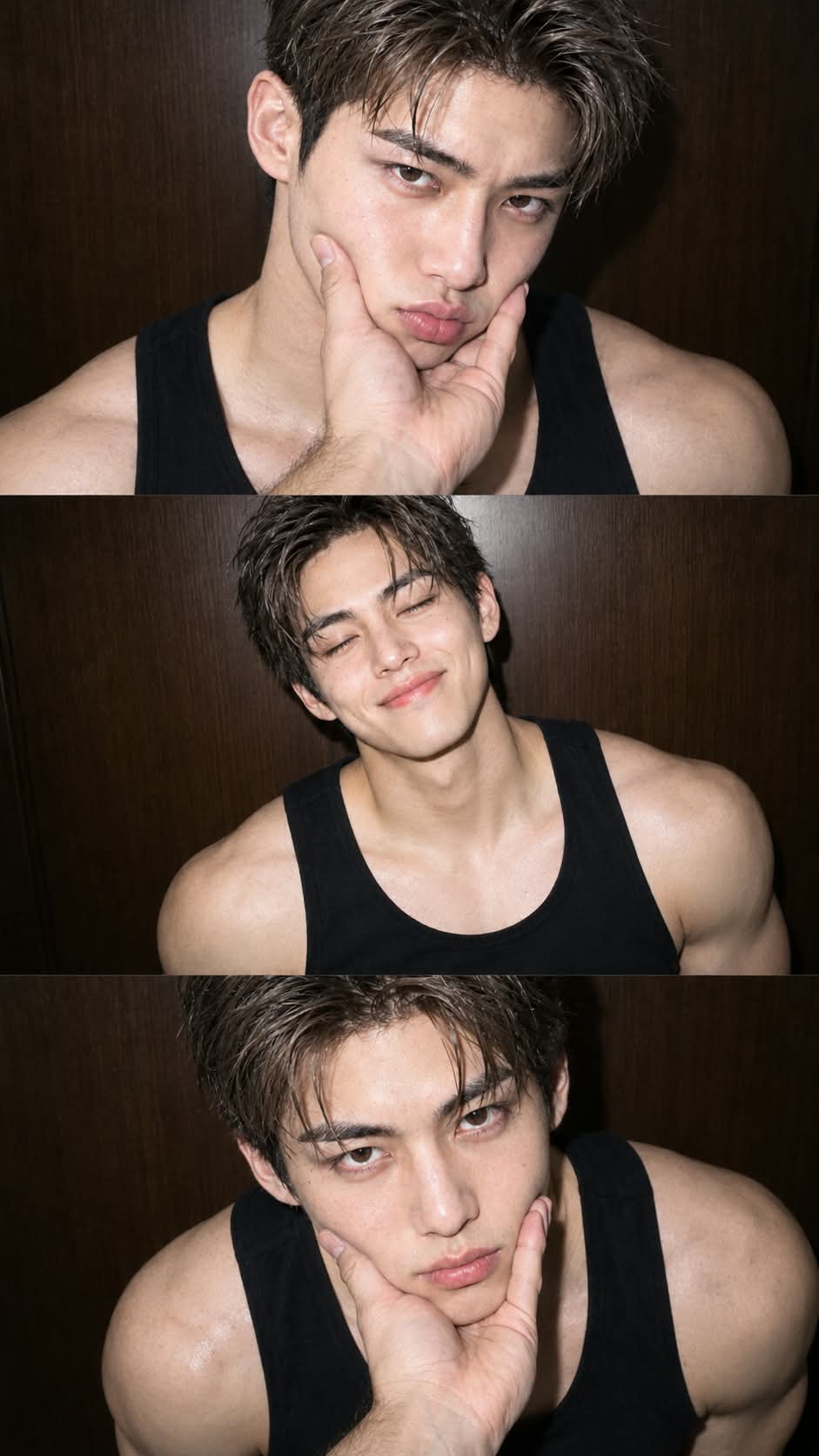 Flash Portrait Collage of a Young Korean Man
