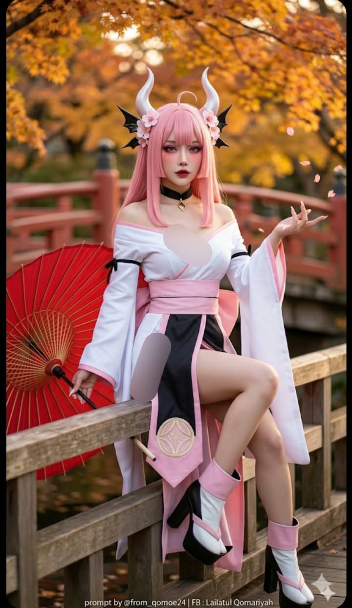 Autumn Japanese Garden Cosplay Portrait output 2