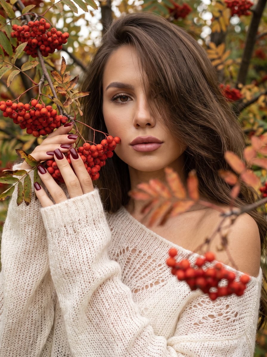 Cinematic Autumn Rowan-Berry Portrait output 2