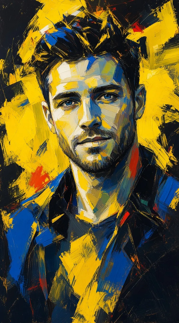 High-Contrast Expressionist Portrait Transformation output 5
