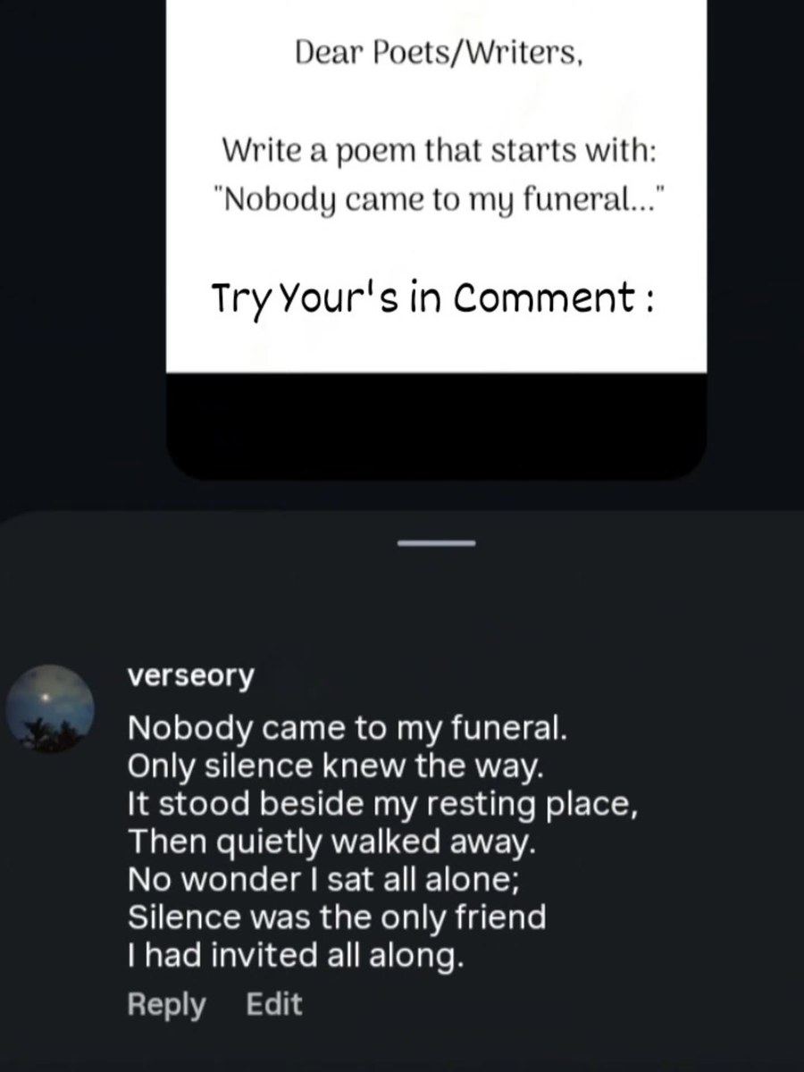 Continue a Funeral Story Opening
