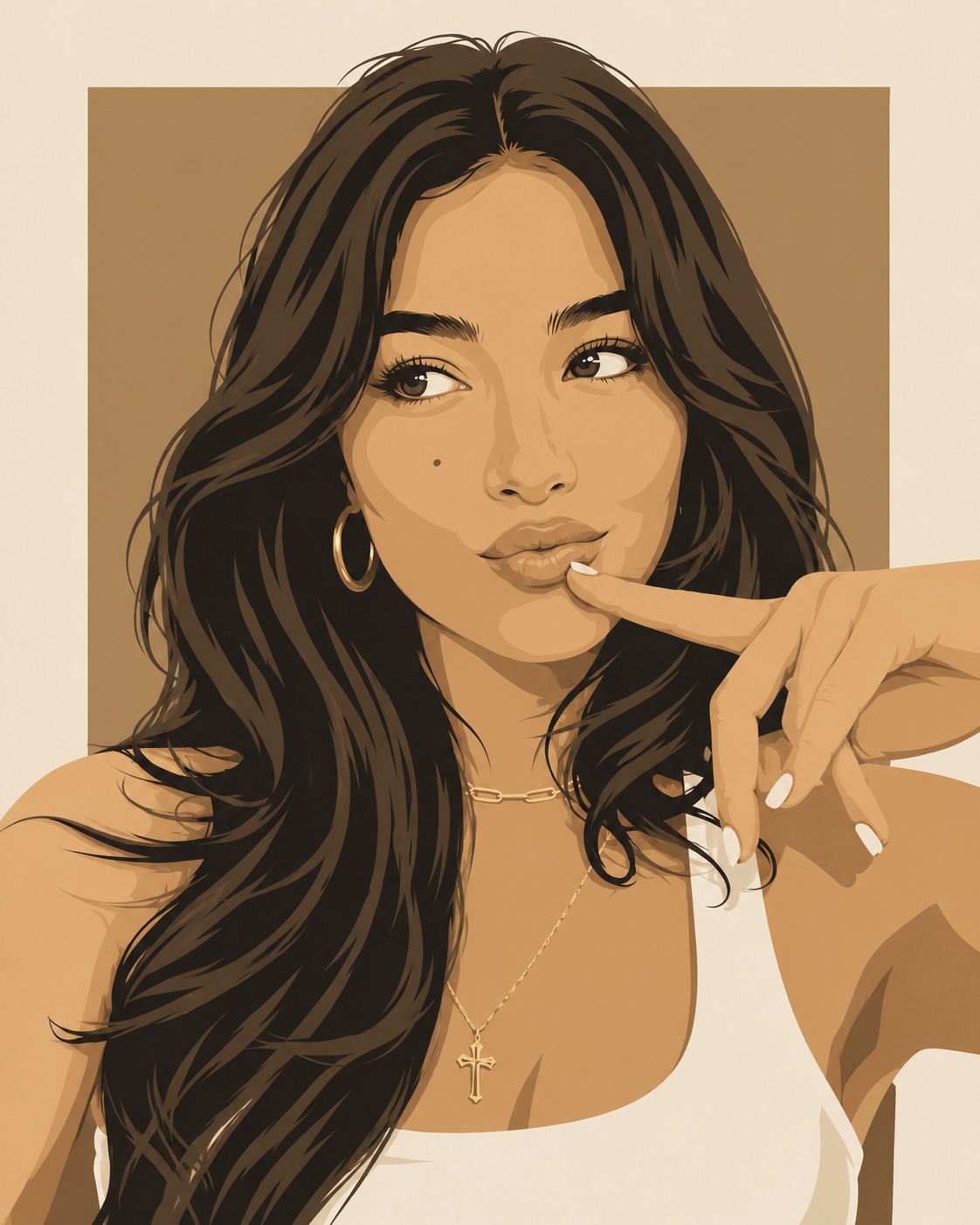 Editorial Flat-Vector Portrait from a Photo output 1