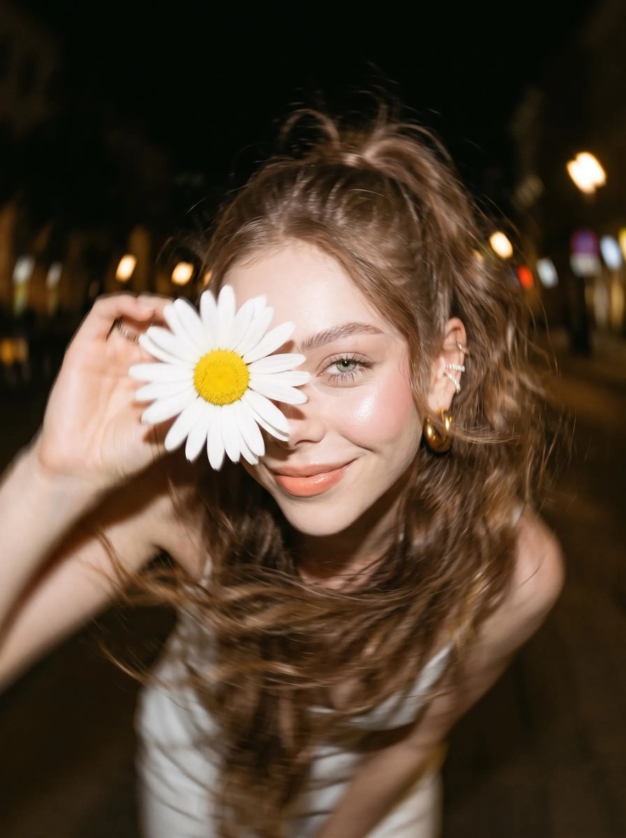 Candid Nighttime Daisy Portrait output 17