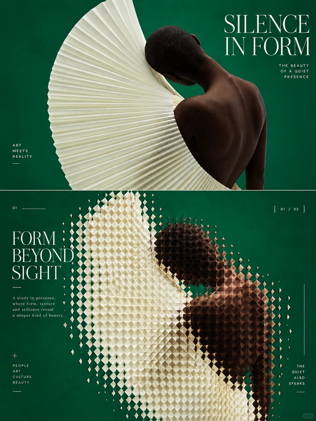 Optical Art Crystal-Facet Diptych Poster output 5